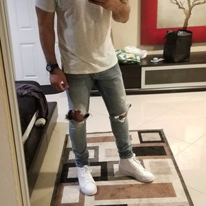 Nike white high tops Air Zoom